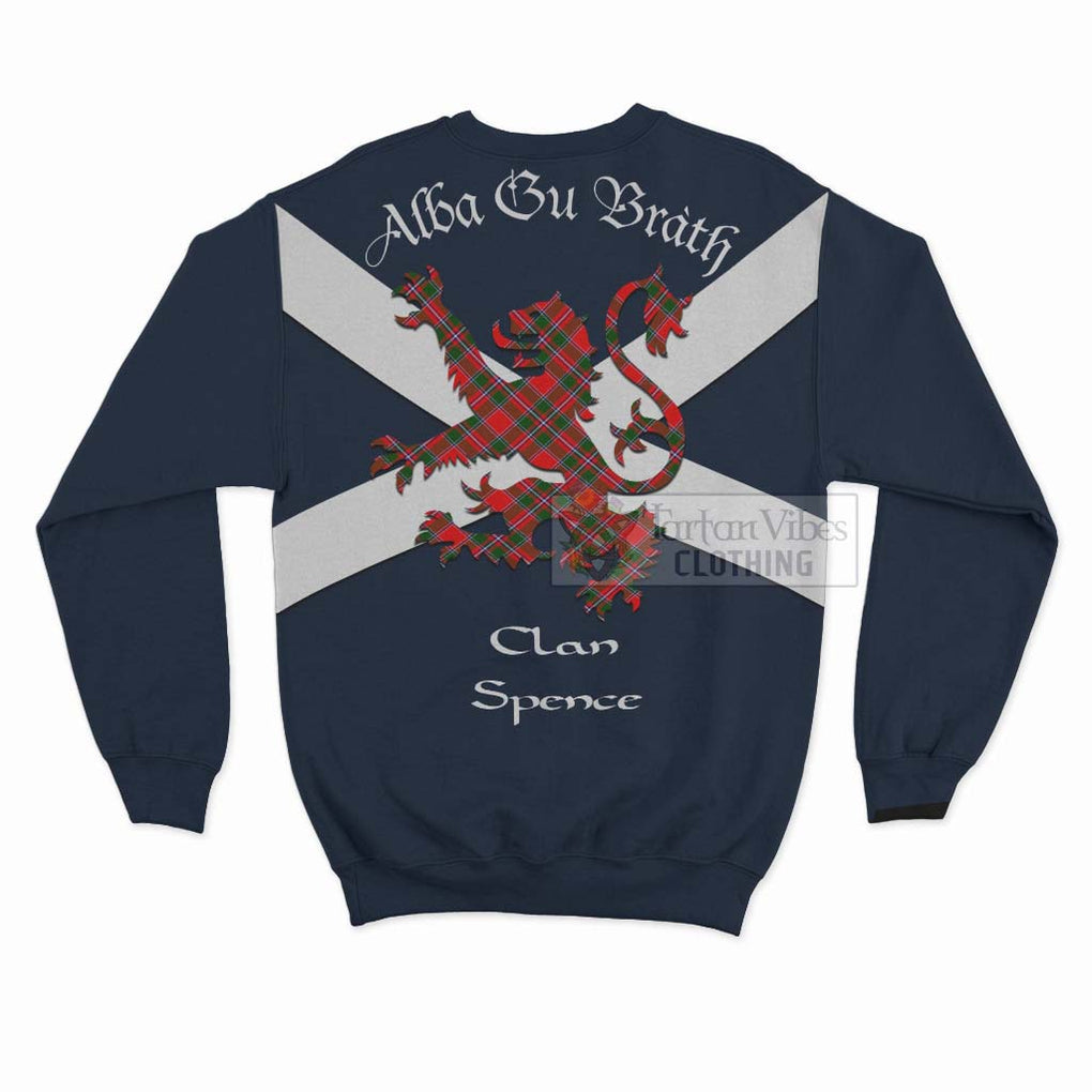 Spence (Spens) Tartan Lion Rampant Sweatshirt Proudly Display Your Heritage with Alba Gu Brath and Clan Name - Tartan Vibes Clothing