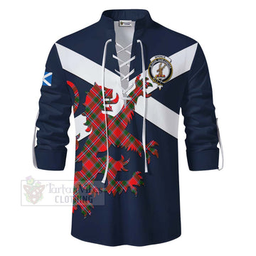 Spence (Spens) Tartan Lion Rampant Ghillie Kilt Shirt Proudly Display Your Heritage with Alba Gu Brath and Clan Name - Tartan Vibes Clothing