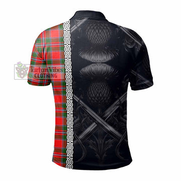 Spence (Spens) Tartan Polo Shirt with Family Crest Cross Sword Thistle Celtic Vibes - Tartan Vibes Clothing