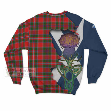 Tartan Vibes Clothing Spence (Spens) Tartan Family Crest Sweatshirt Scottish Thistle Celtic Inspired