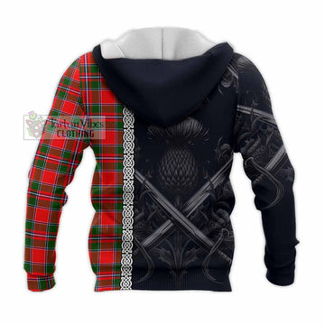 Spence (Spens) Tartan Knitted Hoodie with Family Crest Cross Sword Thistle Celtic Vibes - Tartan Vibes Clothing