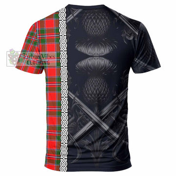 Spence (Spens) Tartan T-Shirt with Family Crest Cross Sword Thistle Celtic Vibes - Tartan Vibes Clothing