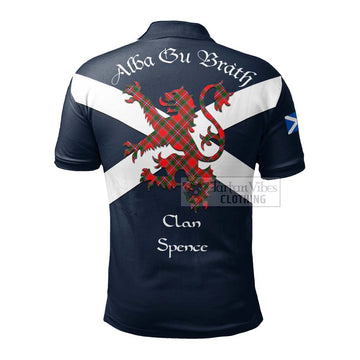 Spence (Spens) Tartan Lion Rampant Polo Shirt Proudly Display Your Heritage with Alba Gu Brath and Clan Name - Tartan Vibes Clothing