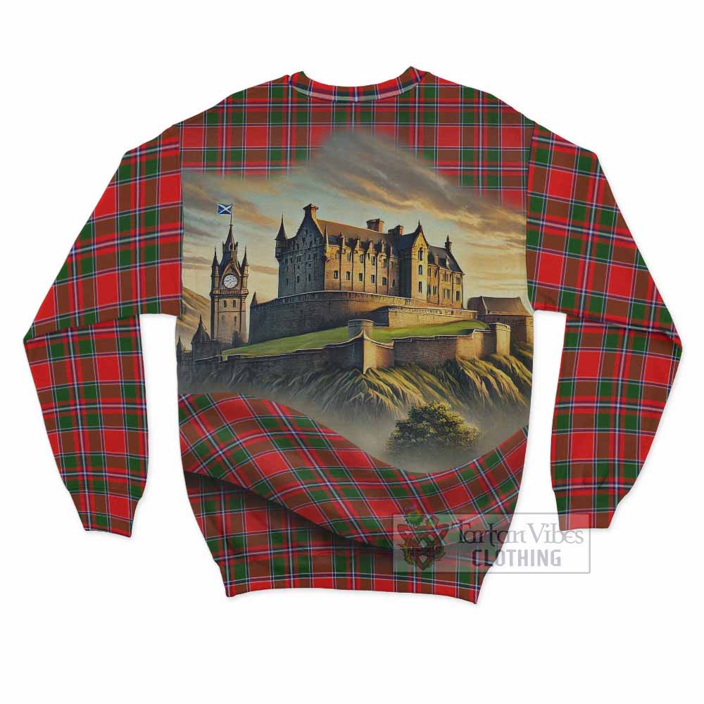 Spence (Spens) Tartan Family Crest Sweatshirt with Scottish Ancient Castle Style - Tartan Vibes Clothing