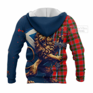 Spence (Spens) Tartan Family Crest Knitted Hoodie with Scottish Majestic Lion - Tartan Vibes Clothing