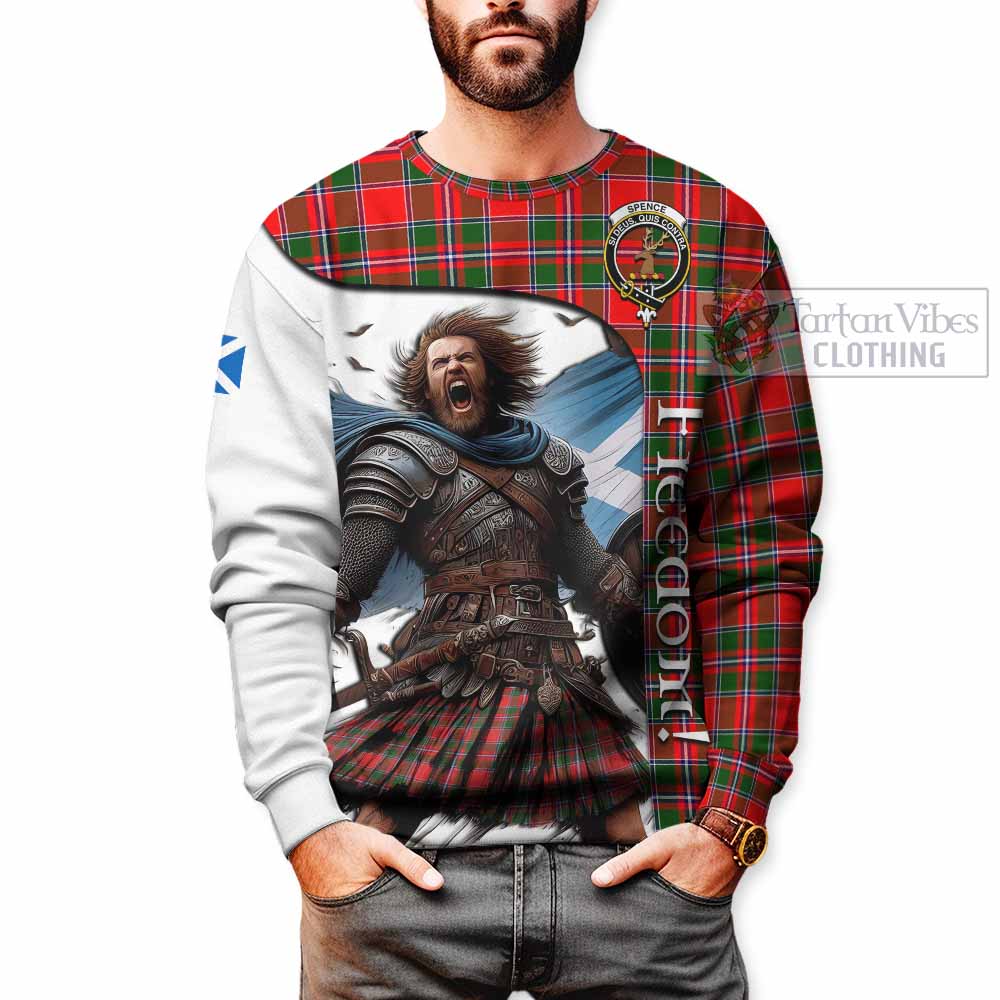 Spence (Spens) Crest Tartan Sweatshirt Inspired by the Freedom of Scottish Warrior - Tartan Vibes Clothing