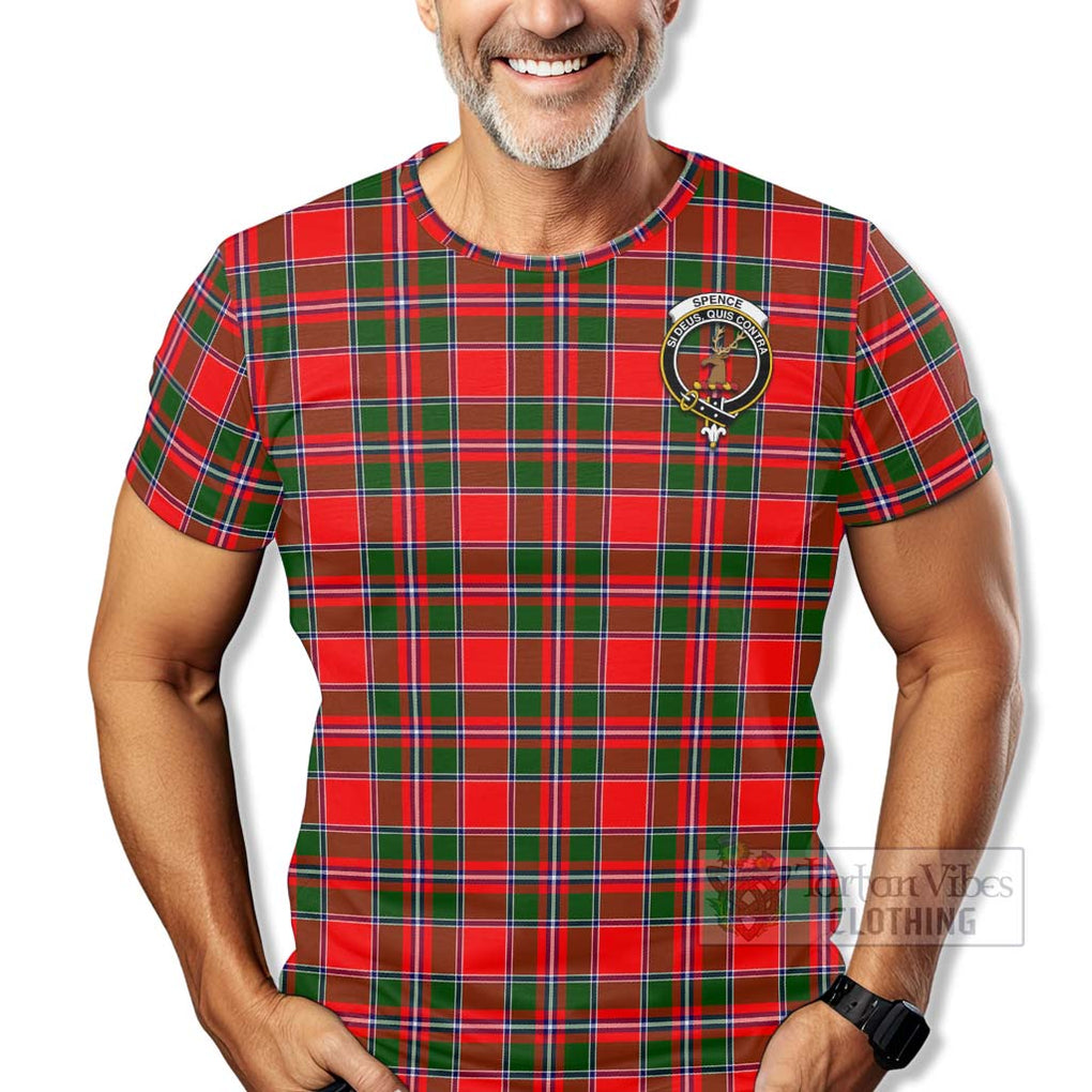 Spence (Spens) Tartan T-Shirt with Family Crest Celtic Skull Style - Tartan Vibes Clothing