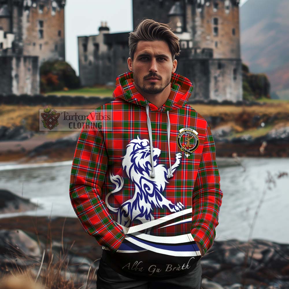 Spence (Spens) Tartan Cotton Hoodie with Alba Gu Brath Regal Lion Emblem - Tartan Vibes Clothing