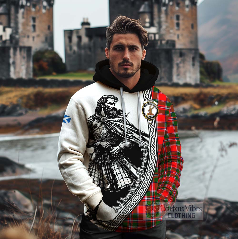 Spence (Spens) Tartan Clan Crest Cotton Hoodie with Highlander Warrior Celtic Style - Tartan Vibes Clothing