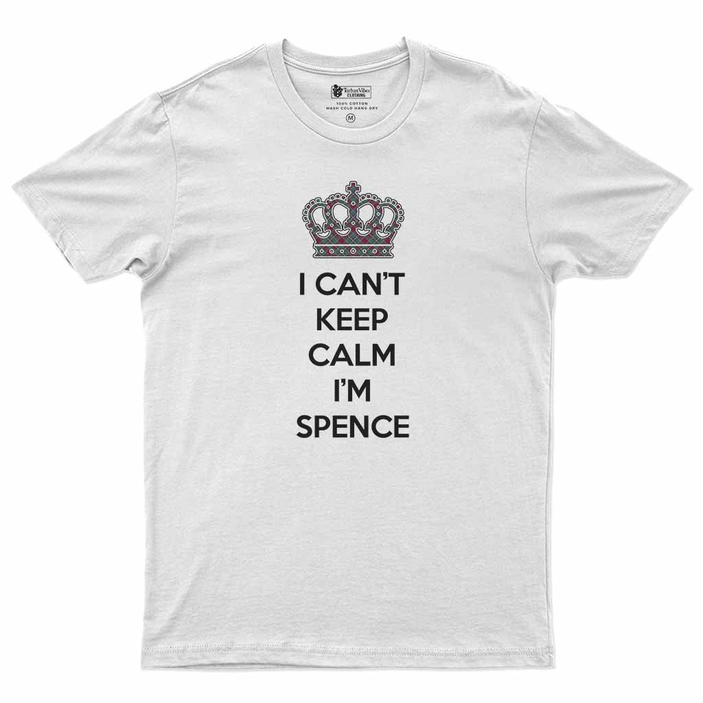 Spence (Spens) Can't Keep Calm Men's T-Shirt White - Tartan Vibes Clothing