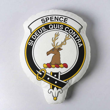 Spence (Spens) Clan Crest Shaped Throw Pillow, Scottish Clan Badge Decorative Pillow