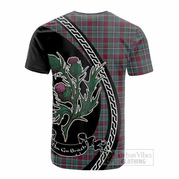 Spence (Spens) Family Crest Tartan Cotton T-shirt Alba Thistle Inspired
