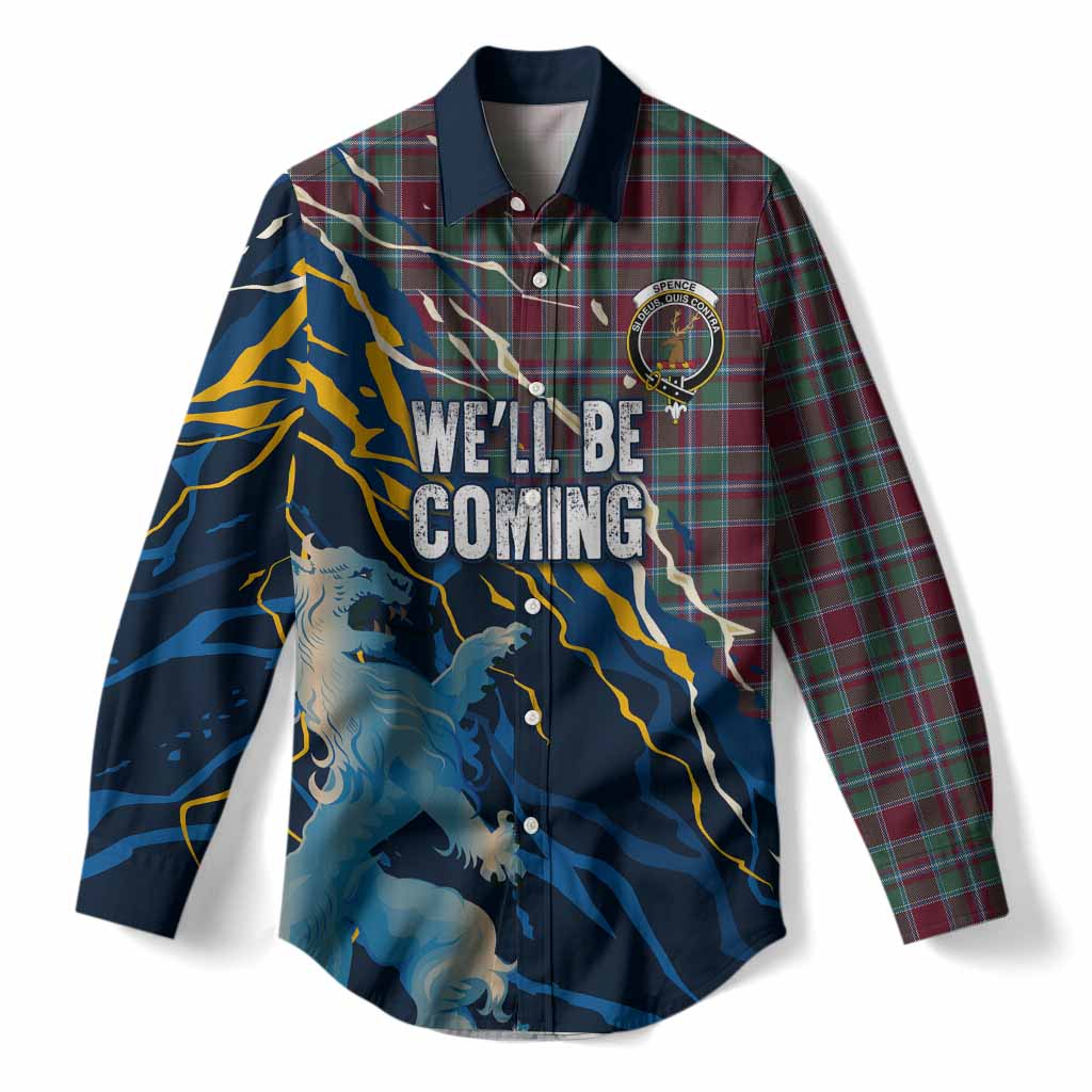 Spence (Spens) Scotland Tartan Women Casual Shirt WC2026 Football - We'll Be Coming