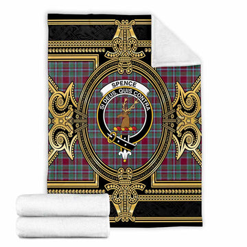 Spence (Spens) Scottish Tartan Crest Blanket Royal Stylized