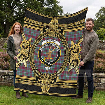 Spence (Spens) Scottish Tartan Crest Blanket Royal Stylized