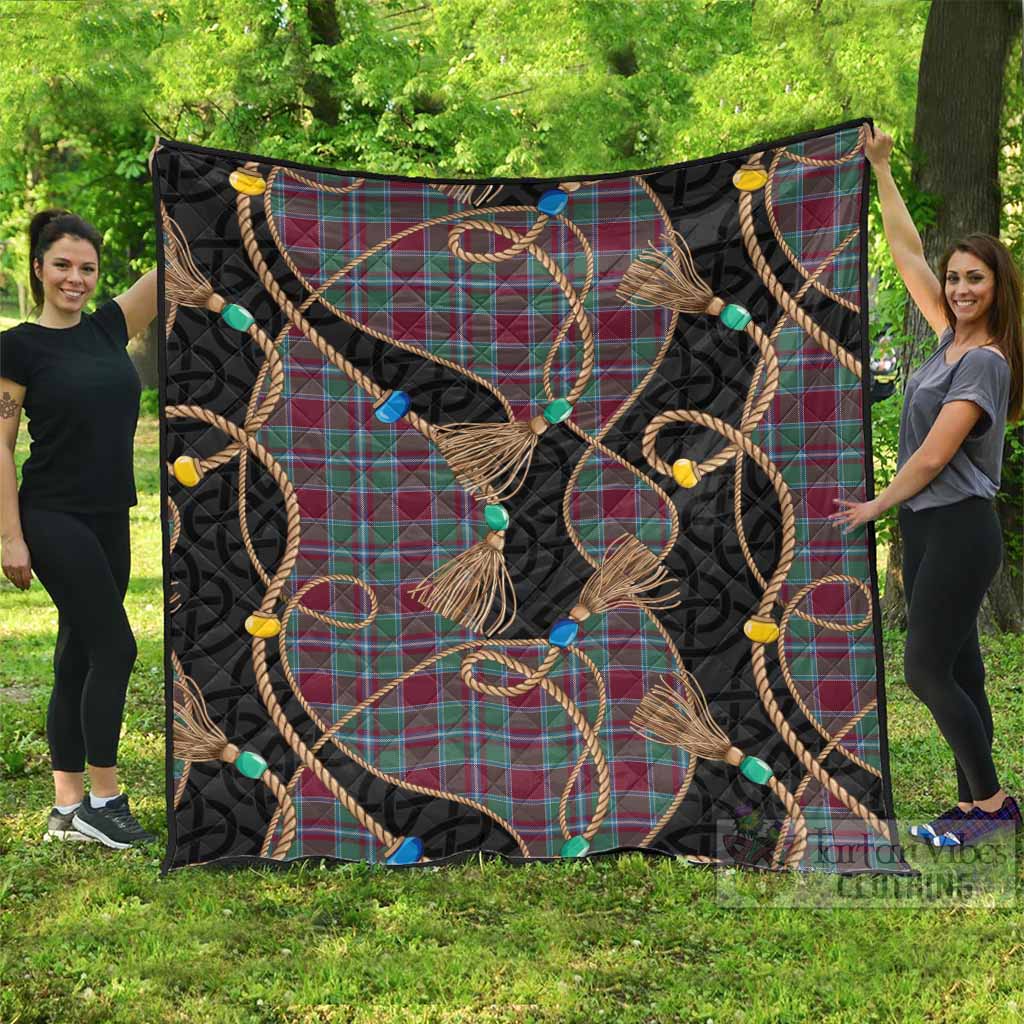 Spence (Spens) Scottish Tartan Twisted Ropes Stylized Premium Quilt - Tartan Vibes Clothing