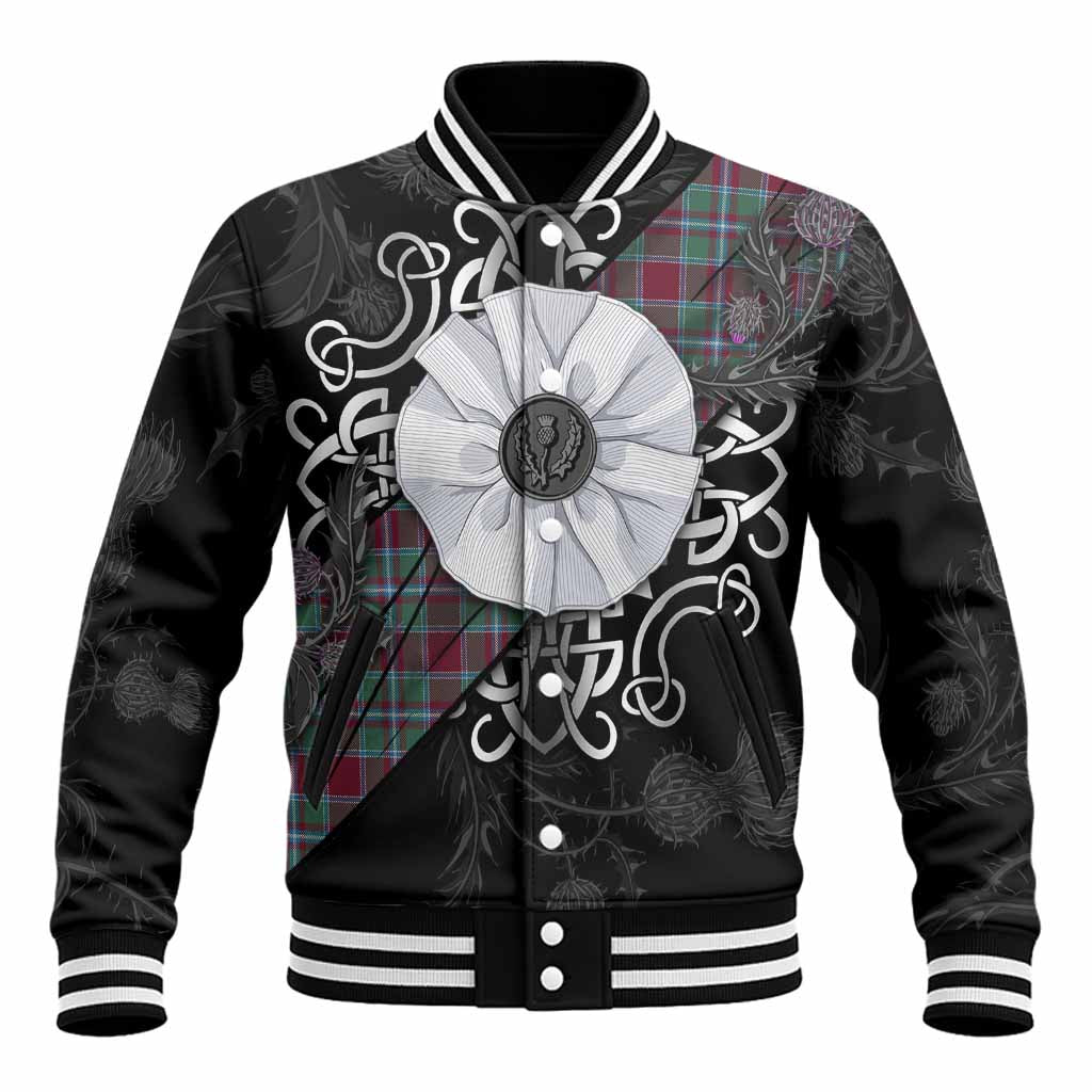 Spence (Spens) Tartan Baseball Jacket Jacobite White Rose Unisex - Tartan Vibes Clothing
