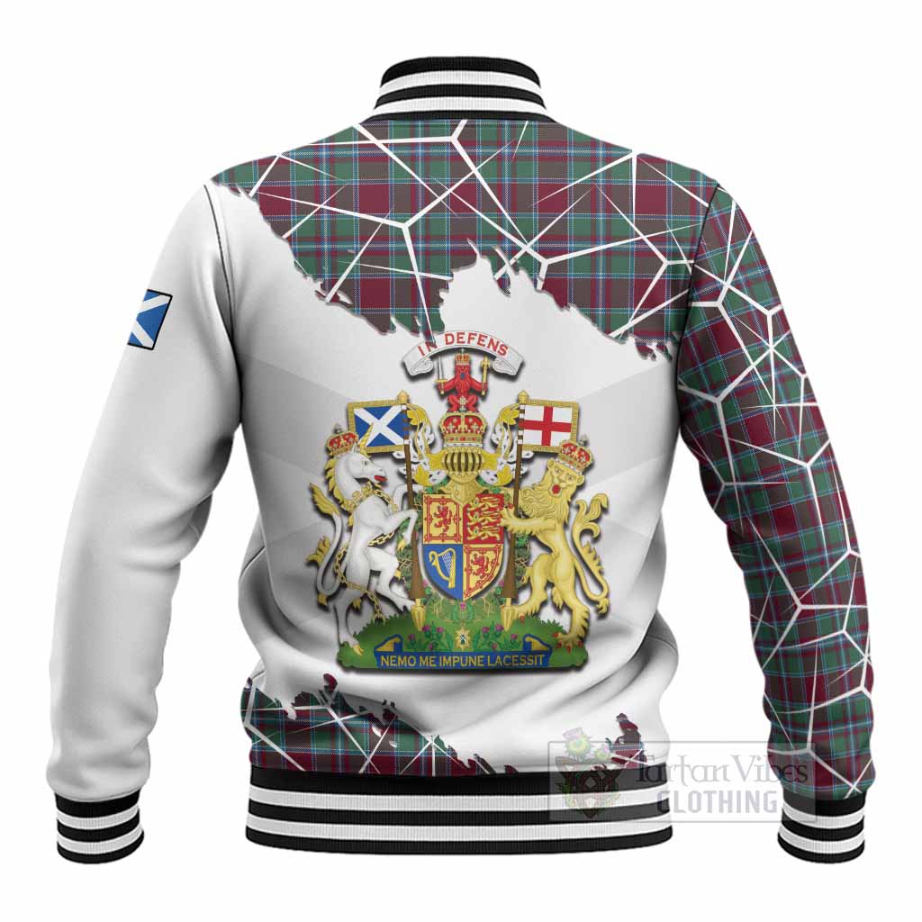 Spence (Spens) Tartan Baseball Jacket with Family Crest and Lion Rampant Grunge Style