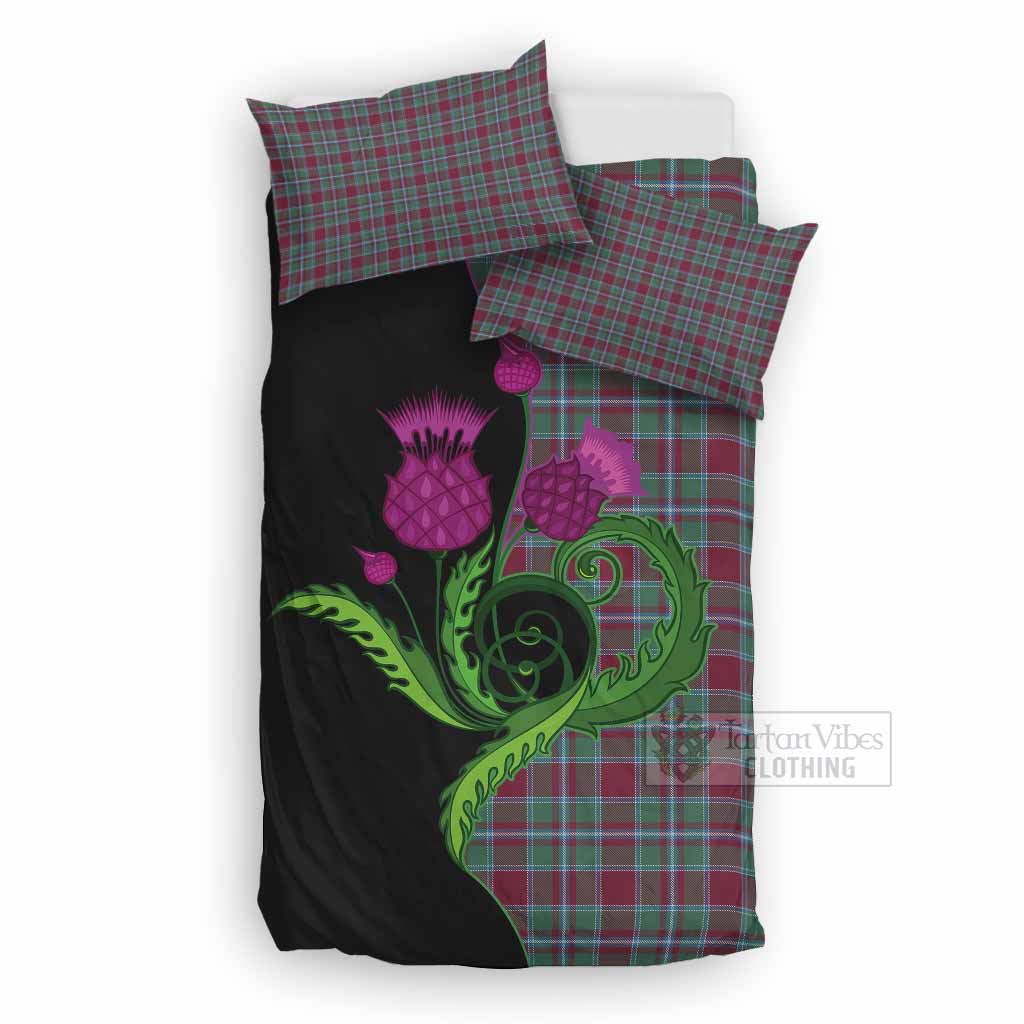 Spence (Spens) Tartan Bedding Set Traditional Scottish Thistle UK Bedding Set UK Double 79*79 inch - Tartan Vibes Clothing