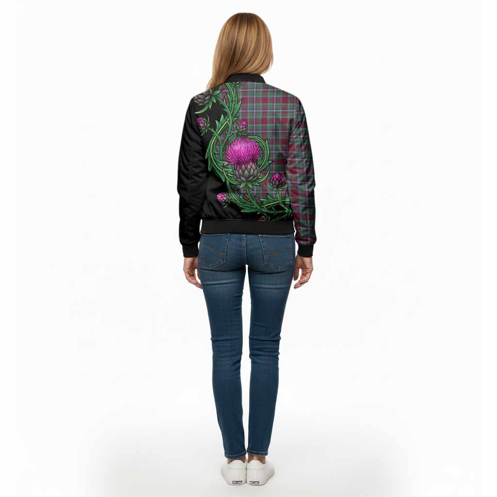 Spence (Spens) Tartan Bomber Jacket Resilient Scottish Thistle - Tartan Vibes Clothing