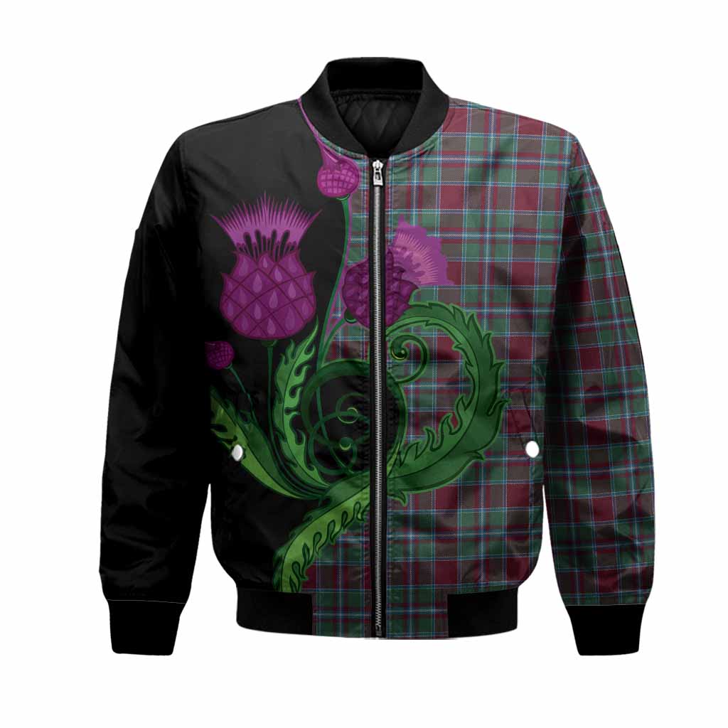 Spence (Spens) Tartan Bomber Jacket Traditional Scottish Thistle