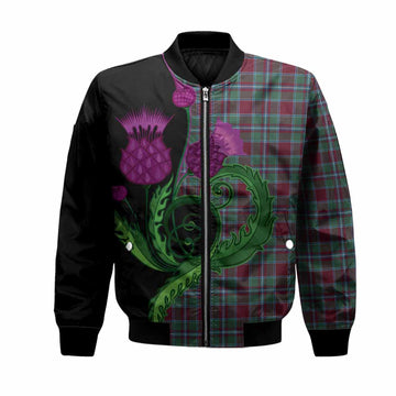 Spence (Spens) Tartan Bomber Jacket Traditional Scottish Thistle
