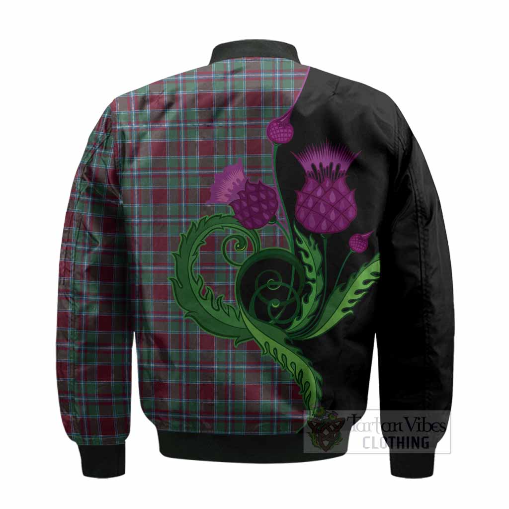 Spence (Spens) Tartan Bomber Jacket Traditional Scottish Thistle