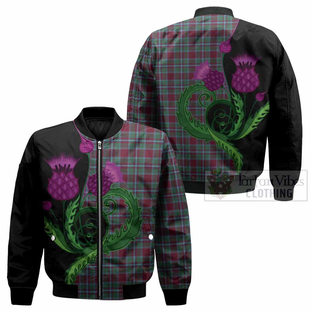 Spence (Spens) Tartan Bomber Jacket Traditional Scottish Thistle