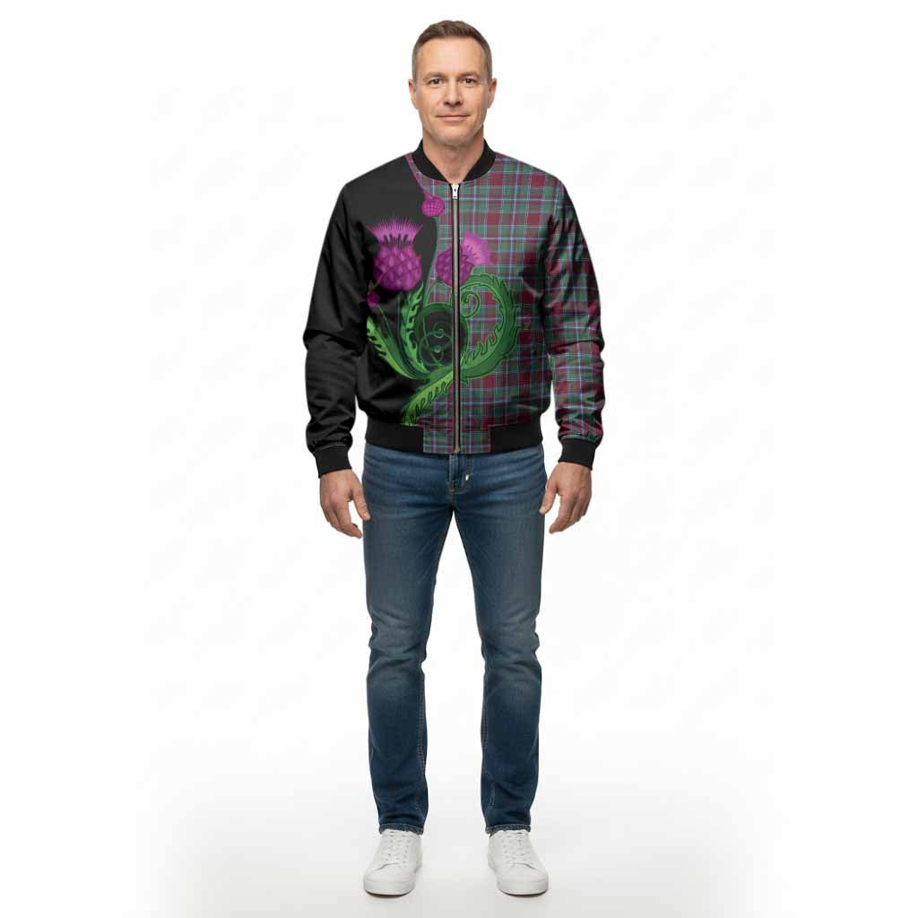 Spence (Spens) Tartan Bomber Jacket Traditional Scottish Thistle