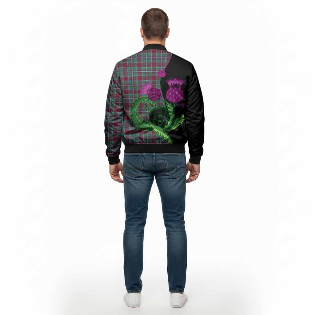 Spence (Spens) Tartan Bomber Jacket Traditional Scottish Thistle