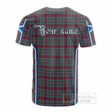Spence (Spens) Tartan Crest Cotton T-shirt Scotland Coat of Arm Flag Style