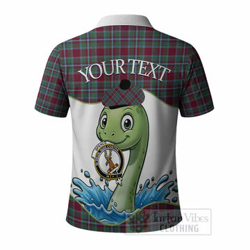 Spence (Spens) Tartan Crest Cute Nessie Polo Shirt Scottish Loch Ness Monster