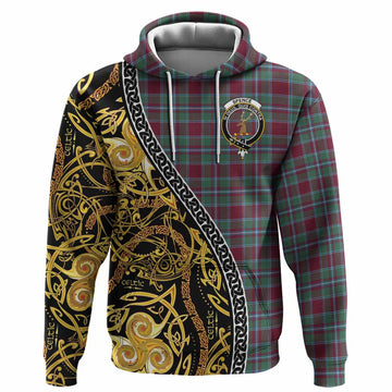 Spence (Spens) Tartan Crest Hoodie Celtic Knot and Triple Trickle Spiral Symbols