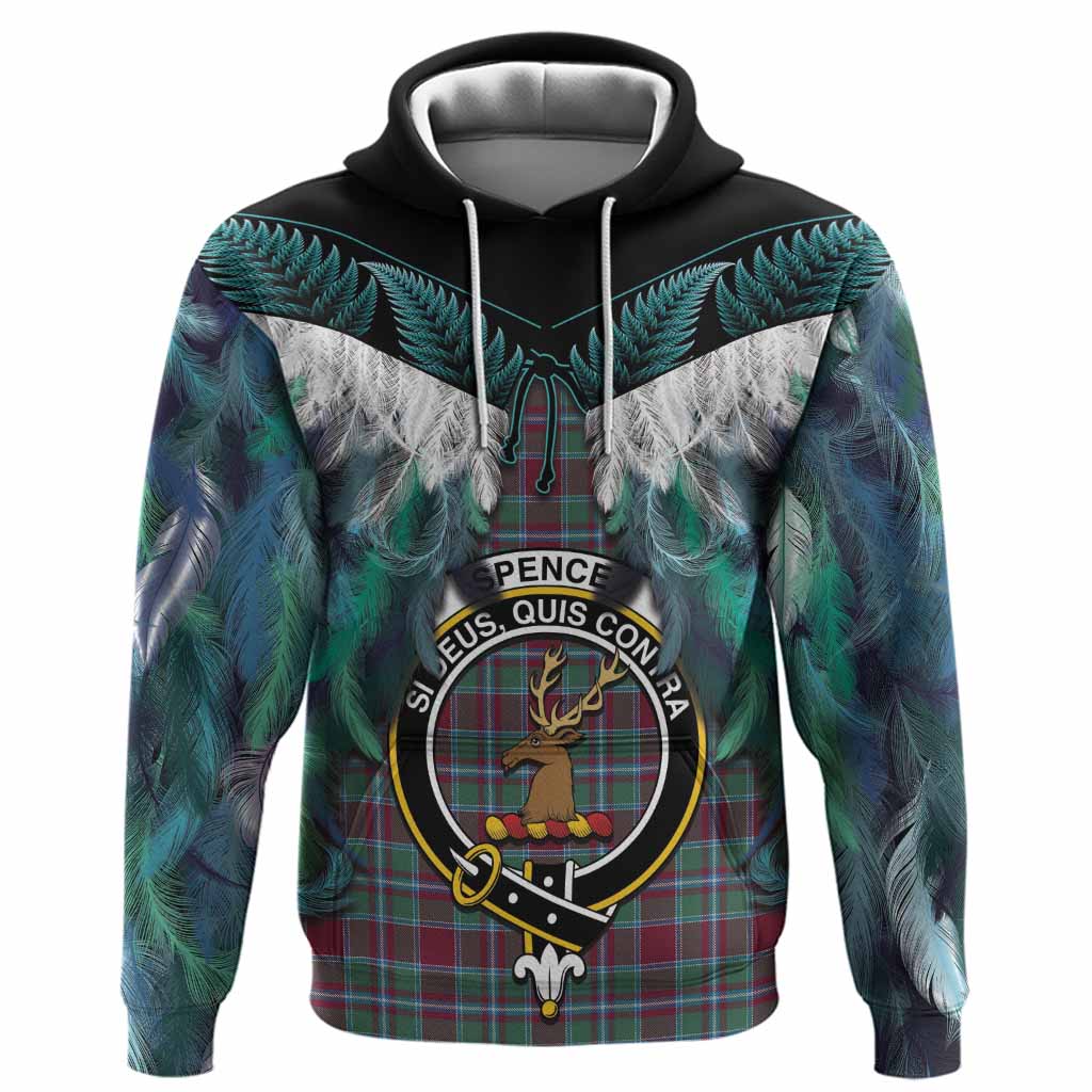 Spence (Spens) Tartan Crest Hoodie New Zealand Maori Korowai Cloak