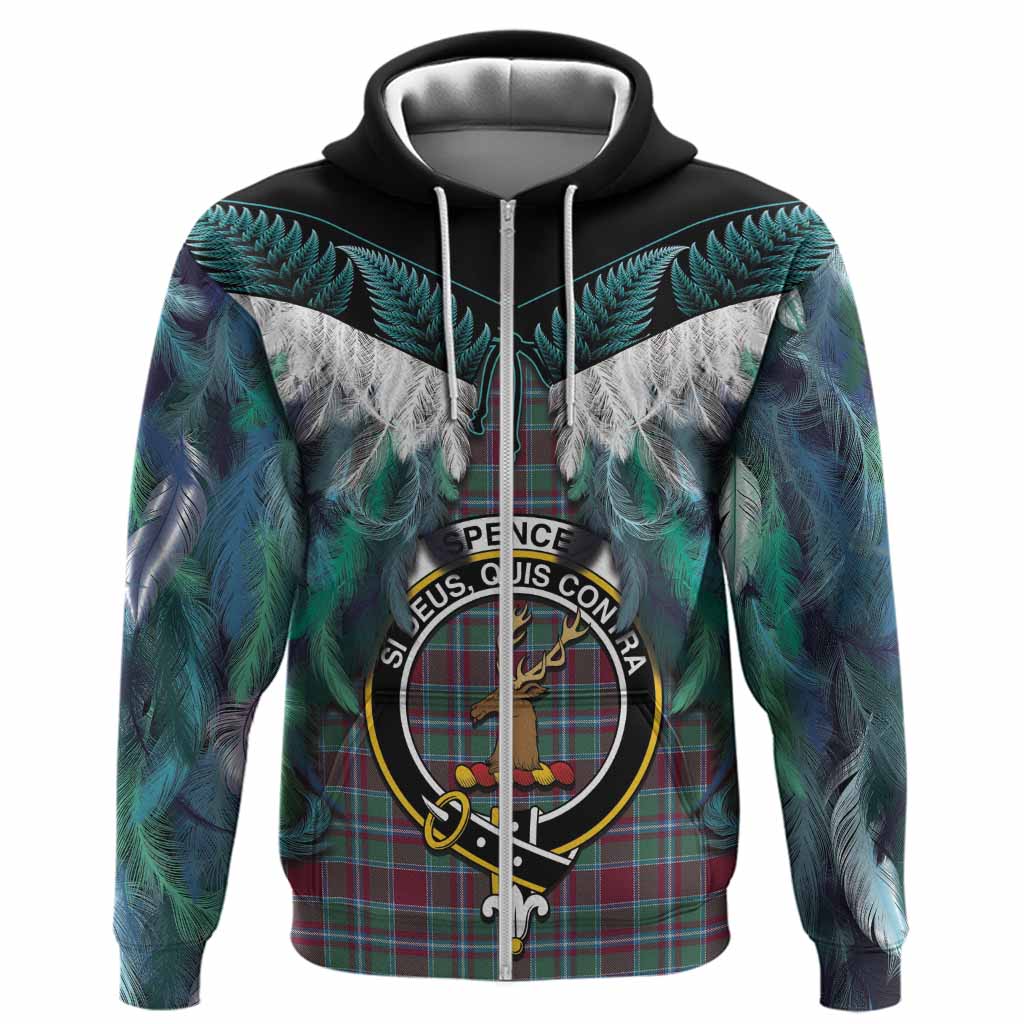 Spence (Spens) Tartan Crest Hoodie New Zealand Maori Korowai Cloak