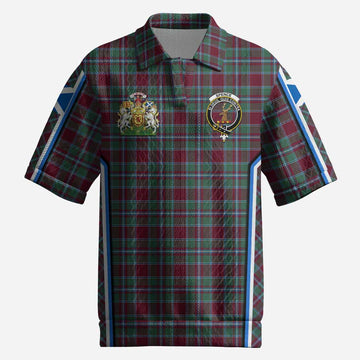 Spence (Spens) Tartan Crest Men’s Polo Sweater Top Scotland Coat of Arm Flag Style