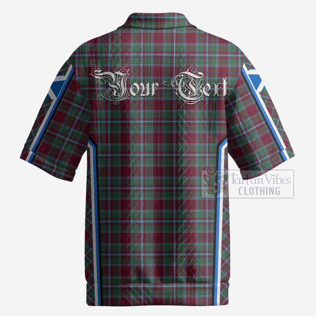 Spence (Spens) Tartan Crest Men’s Polo Sweater Top Scotland Coat of Arm Flag Style