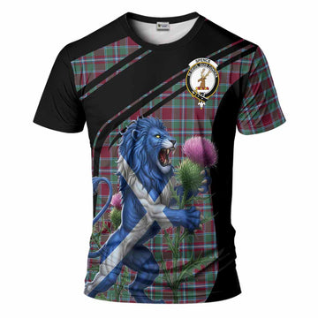 Spence (Spens) Tartan Crest T-Shirt Scottish Lion Rampant Thistle