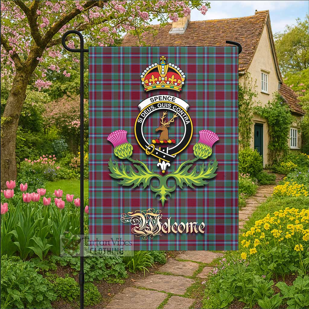 Spence (Spens) Tartan Family Crest Garden Flag Royal Thistle Welcome Style - Tartan Vibes Clothing