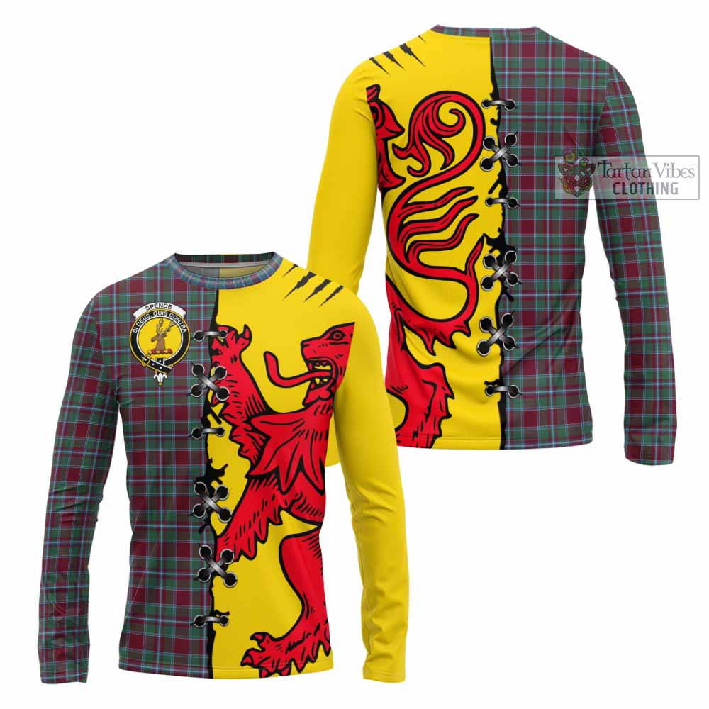 Spence (Spens) Tartan Family Crest Long Sleeve T-Shirt Lion Rampant Honor - Tartan Vibes Clothing