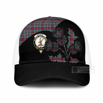 Spence (Spens) Tartan Family Crest Mesh Trucker Cap Scotland Thistle Floral Flag Style