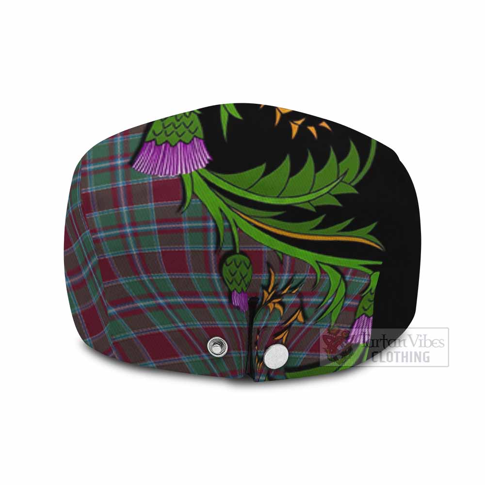 Spence (Spens) Tartan Flat Cap, Jeff Cap Scottish Thistle Pride Heritage Art