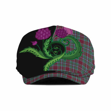 Spence (Spens) Tartan Flat Cap, Jeff Cap Traditional Scottish Thistle