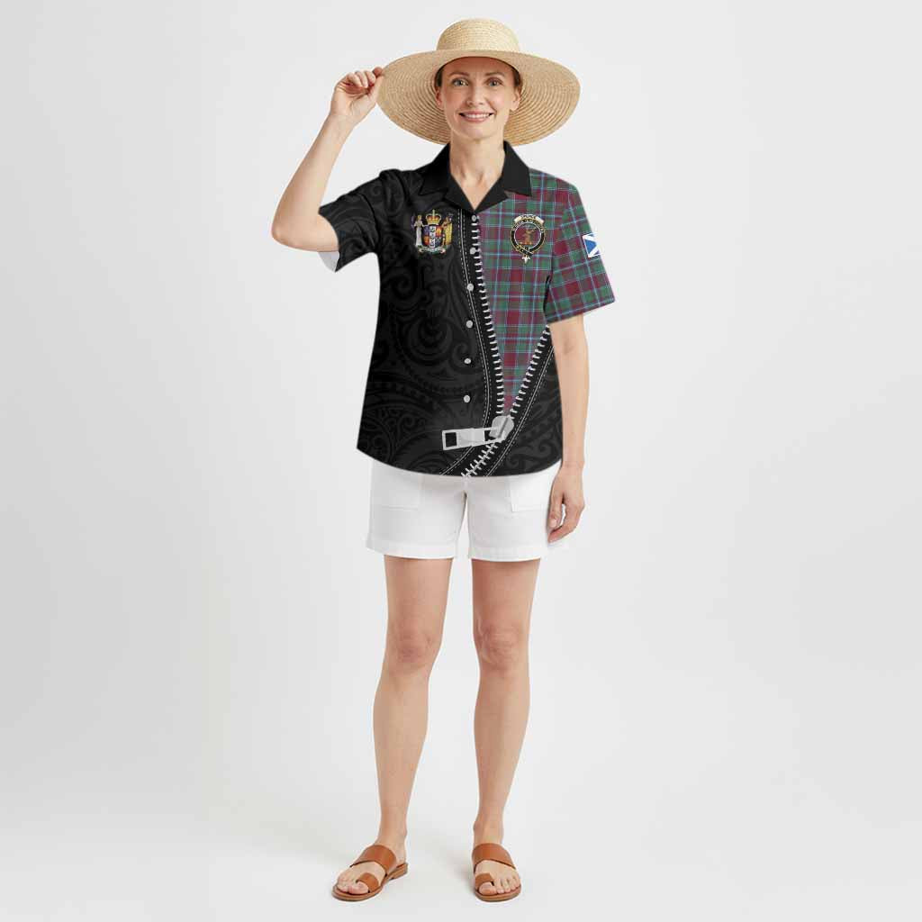 Spence (Spens) Tartan Hawaiian Shirt New Zealand Pattern Unique Zipper Stylized