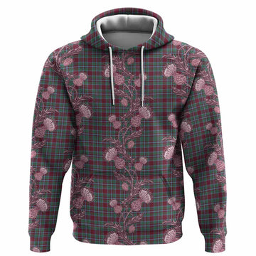 Spence (Spens) Tartan Hoodie Seamless Scottish Thistle Flowers
