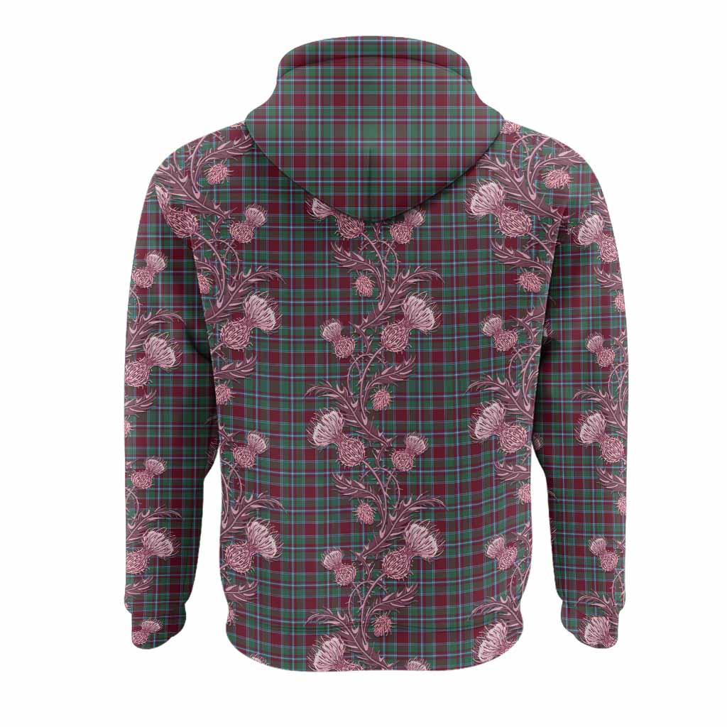 Spence (Spens) Tartan Hoodie Seamless Scottish Thistle Flowers