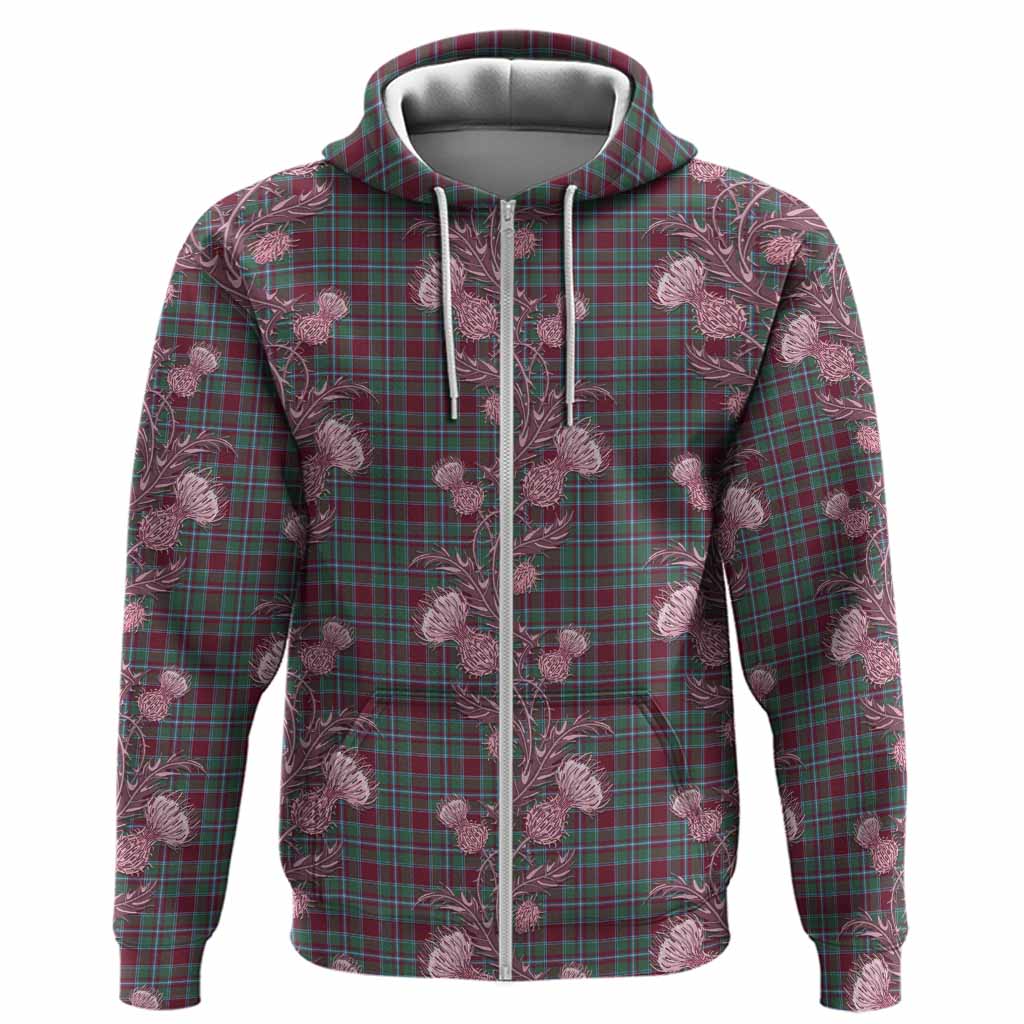 Spence (Spens) Tartan Hoodie Seamless Scottish Thistle Flowers