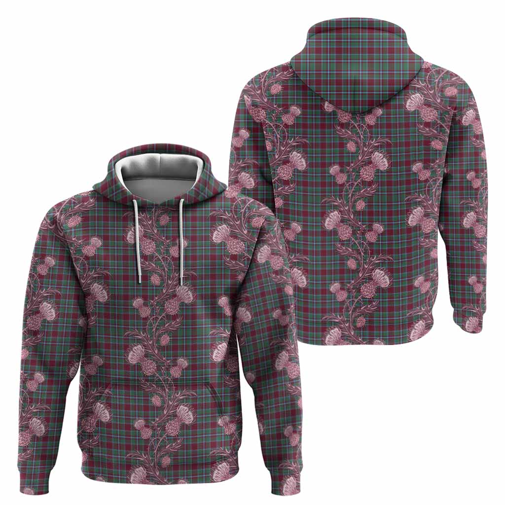 Spence (Spens) Tartan Hoodie Seamless Scottish Thistle Flowers
