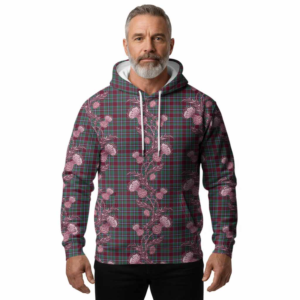 Spence (Spens) Tartan Hoodie Seamless Scottish Thistle Flowers
