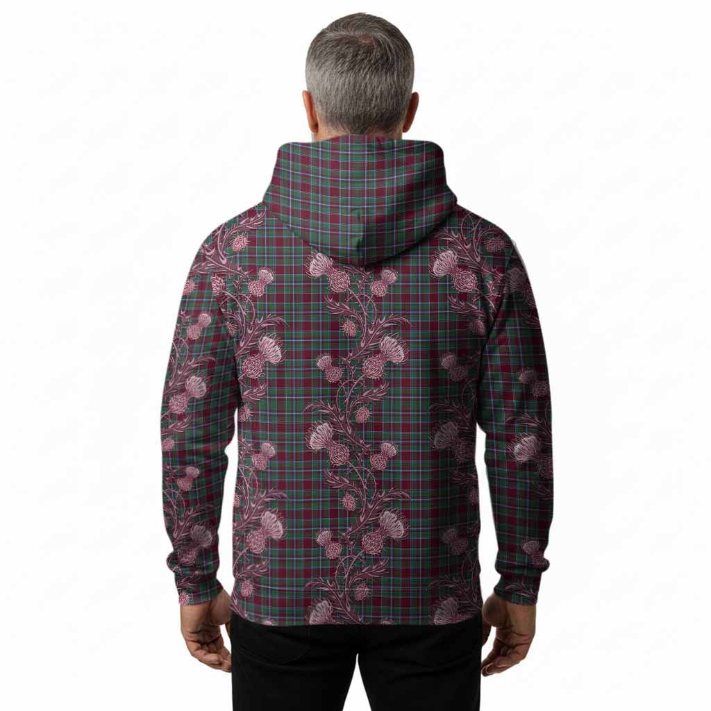 Spence (Spens) Tartan Hoodie Seamless Scottish Thistle Flowers